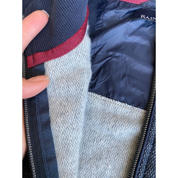 Men's RAINFOREST sheen blue fleece lined casual zip up jacket, size Medium - Picture 10 of 14